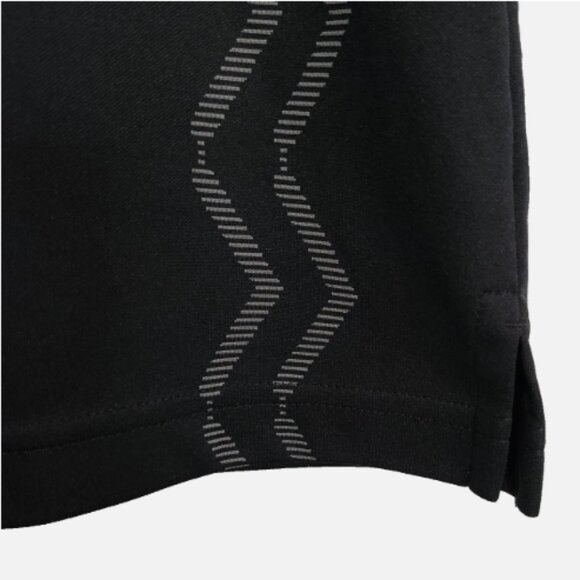 Greg Norman PlayDry Mens Polo Medium Short Sleeve Polyester Black Gray Geometric - Picture 5 of 9